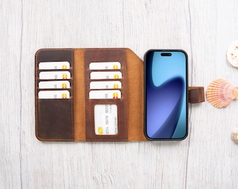 Leather iPhone 18 Pro Case, Detachable Cover, MagSafe Compatible