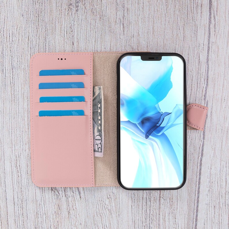 iPhone 12 Mini Detachable Cover PINK Best Phone Case for iPhone 12 iPhone 12 Pro Personalized Case iPhone 12 Pro Max Leather Wallet