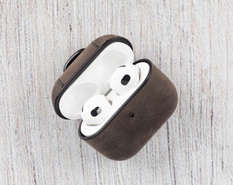 Personligt AirPods 3-fodral: Handgjort fullnarvat läderfodral