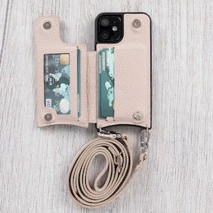 Housse en cuir pour iPhone 12 Pro, bandoulière personnalisée pour iPhone 12 6,1 pouces, porte-cartes Apple iPhone 12 Pro, portefeuille sur pied, cadeau de mariage
