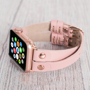 Leather Apple Watch Band: Full Grain Strap, Personalized iWatch Bracelet