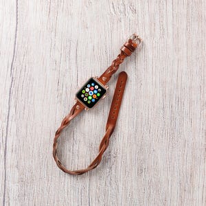 Braided Leather Apple Watch Band: Double Wrap iWatch Strap