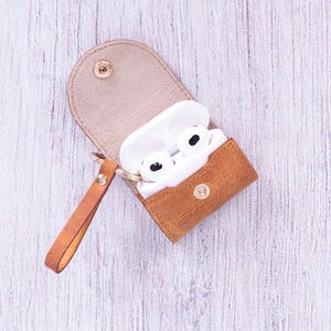 Leather AirPods Case: Handmade Full Grain Cover with Keychain