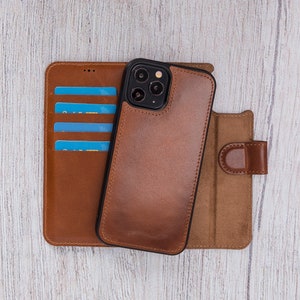 Portefeuille iPhone 12 Pro - Meilleure coque de portable pour iPhone 12 - Coque arrière personnalisée pour iPhone 12 Mini - Portefeuille iPhone 12 Pro Max / BRUN BRUNI