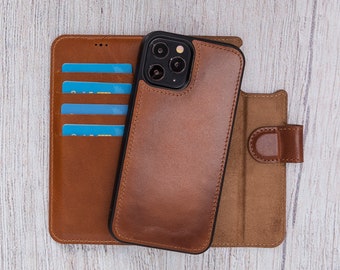 iPhone 12 Pro Wallet - Best Phone Case for iPhone 12 - Personalized iPhone 12 Mini Back Cover - iPhone 12 Pro Max Wallet / BURNISHED BROWN