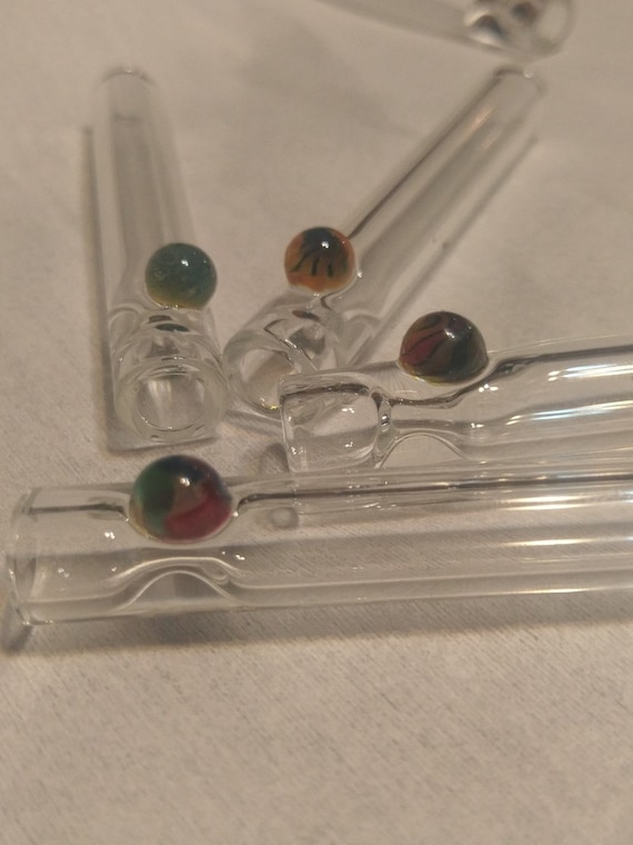 10 Color Options USA Handmade High Quality Thick Pyrex Glass Cigarette  Holder W/anti-roll Dot by Pyromancer Flameworks