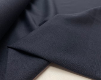 Romanit jersey fabric plain dark blue