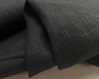 Linen fabric black