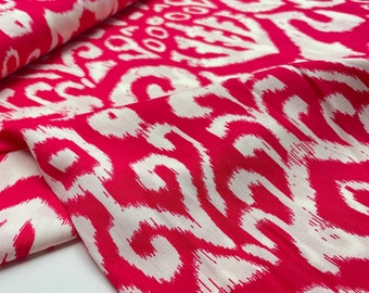 Viscose fabric pattern red