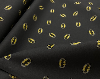 Cotton fabric Batman black