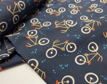 Jersey fabric bicycle blue