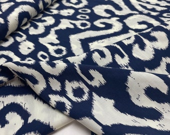 Viscose fabric pattern blue
