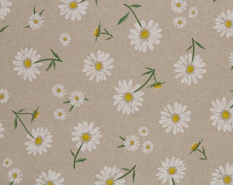 Beschichtete Baumwolle Stoff  Blumen beige  Swafing Balingen