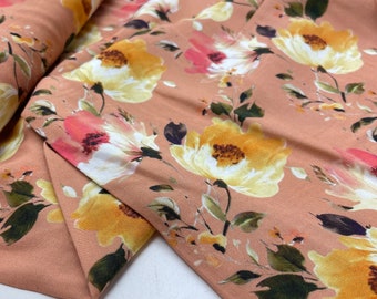 Viscose fabric flowers beige