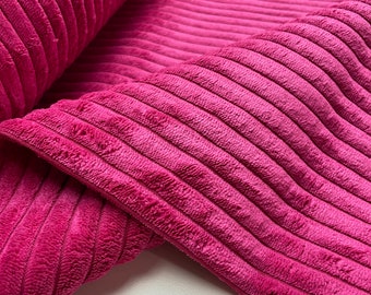 Velvet cord fabric Swafing Wanja pink