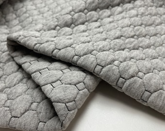 Jersey quilted fabric grey