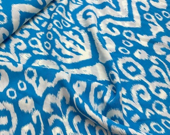 Viscose fabric pattern turquoise
