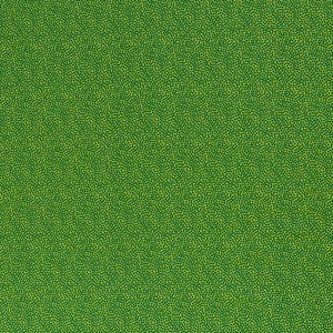 Op de afbeelding: Een groene achtergrond met een patroon van kleine, donkergroene stippen.