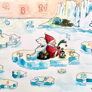 Calendario dell'avvento animali polari