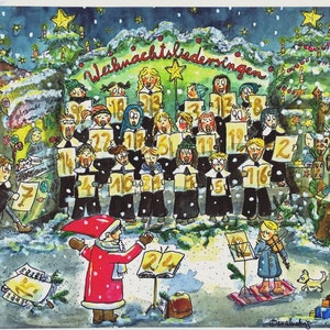Calendario dell'avvento, canti natalizi