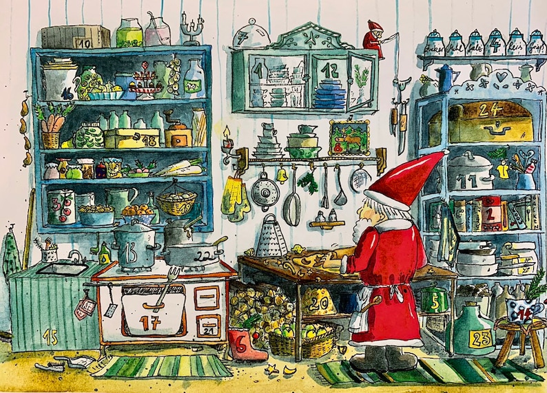 Advent calendar Christmas kitchen image 1