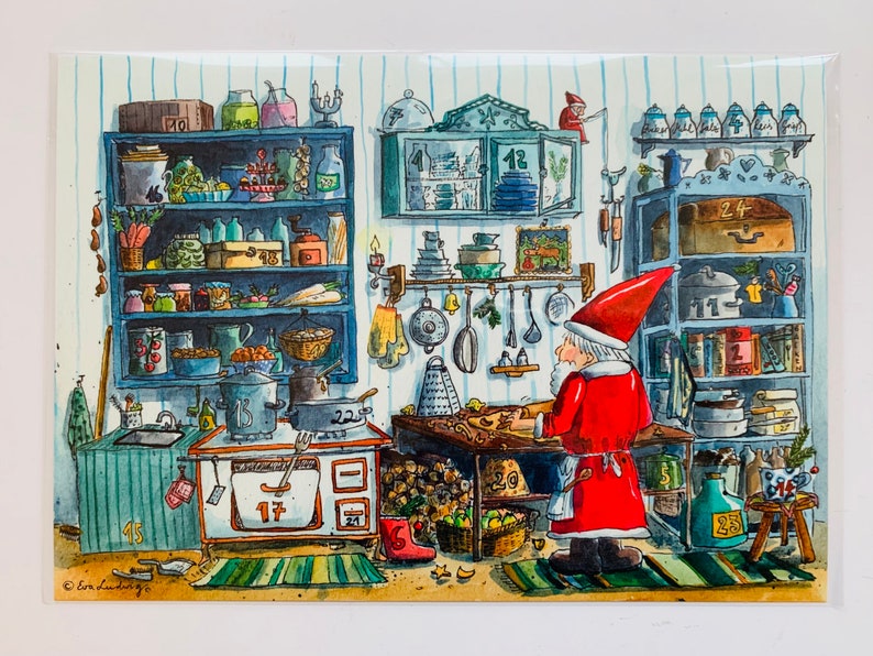 Advent Calendar Christmas Kitchen Etsy