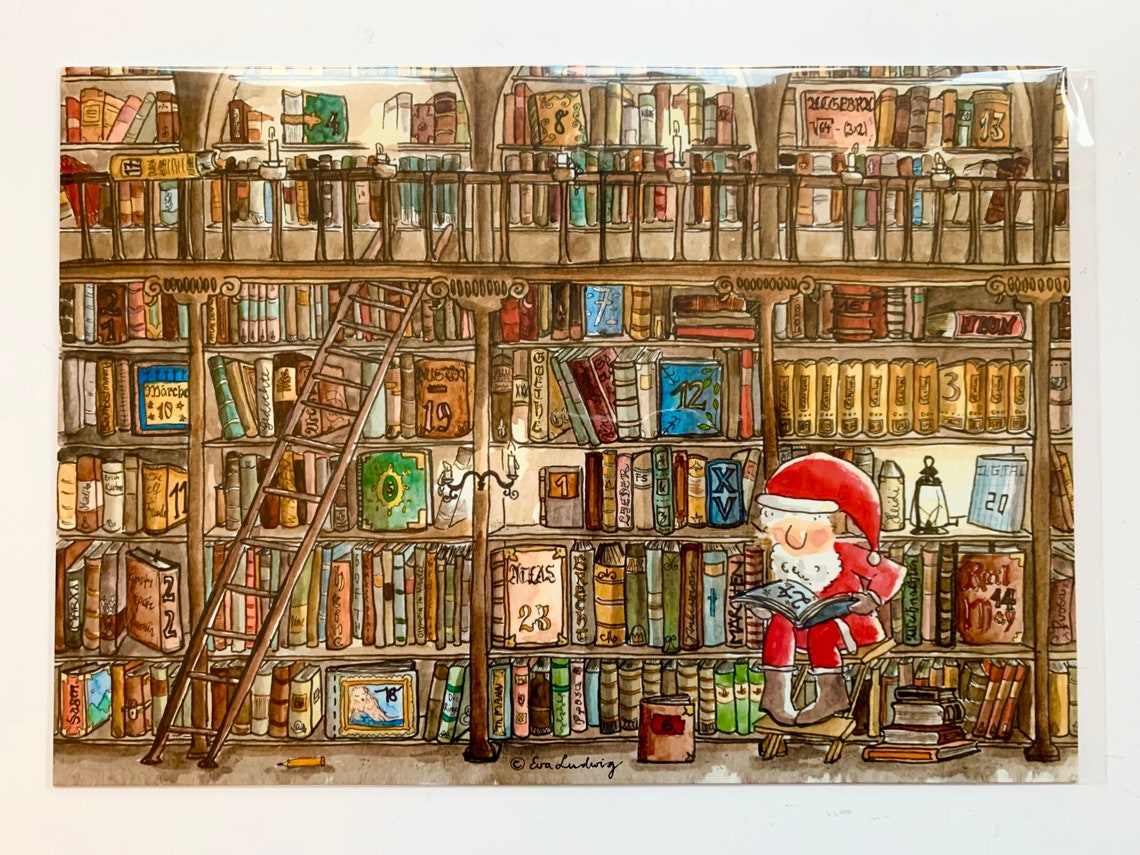 Advent Calendar Library Etsy