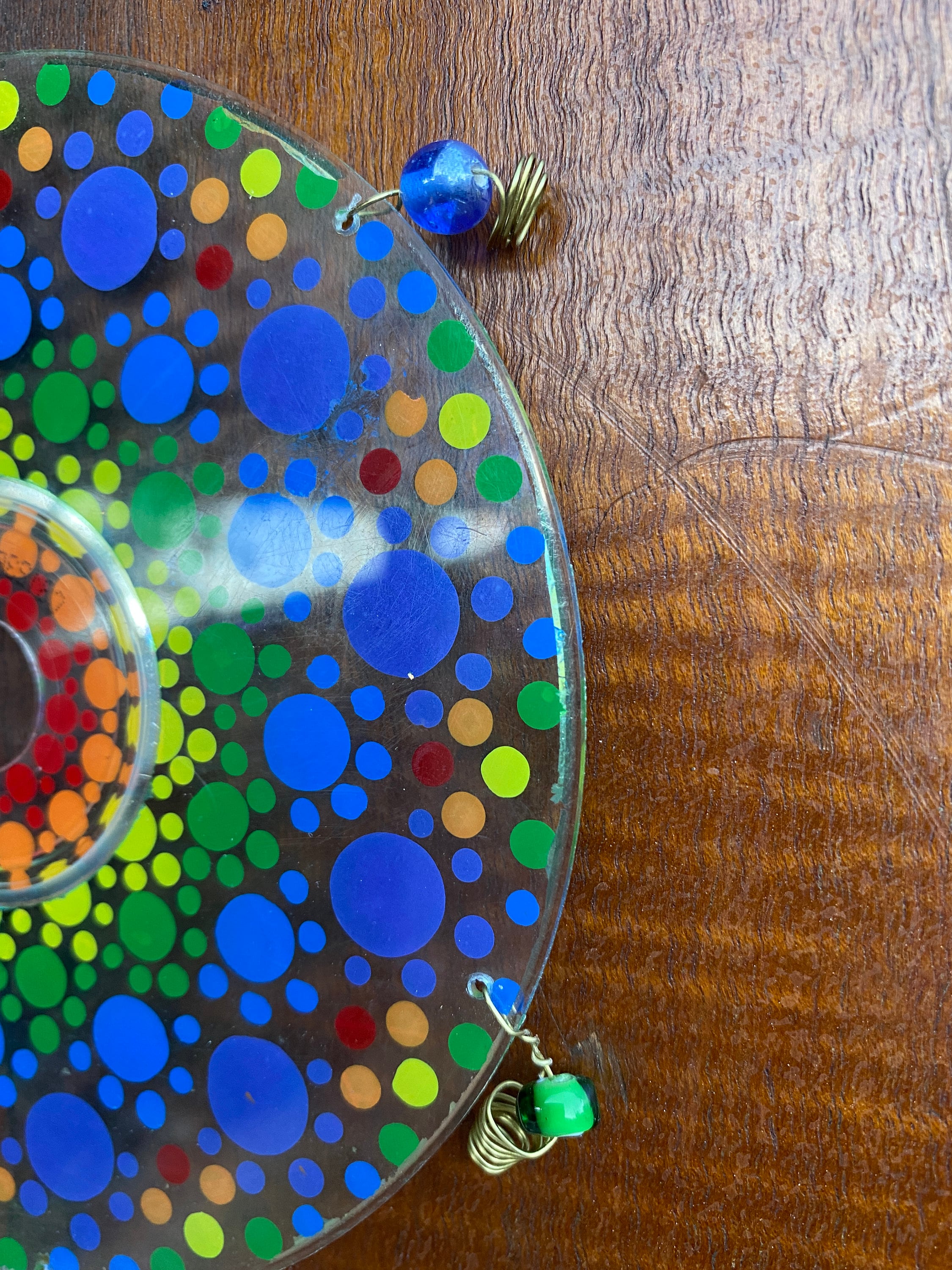 Up Cycled Recycled CD Sun Catcher Hand Painted Mandala Etsy