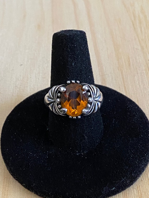 Sterling Silver Citrine Ring, Kabana Jewelry, Hall