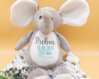 Elefant Kuscheltier personalisiert bestickt