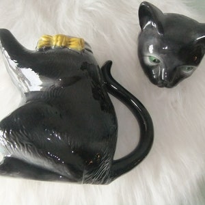 Chat Noir Theiere Chat Vintage 2 Tasses De La Marque Etsy