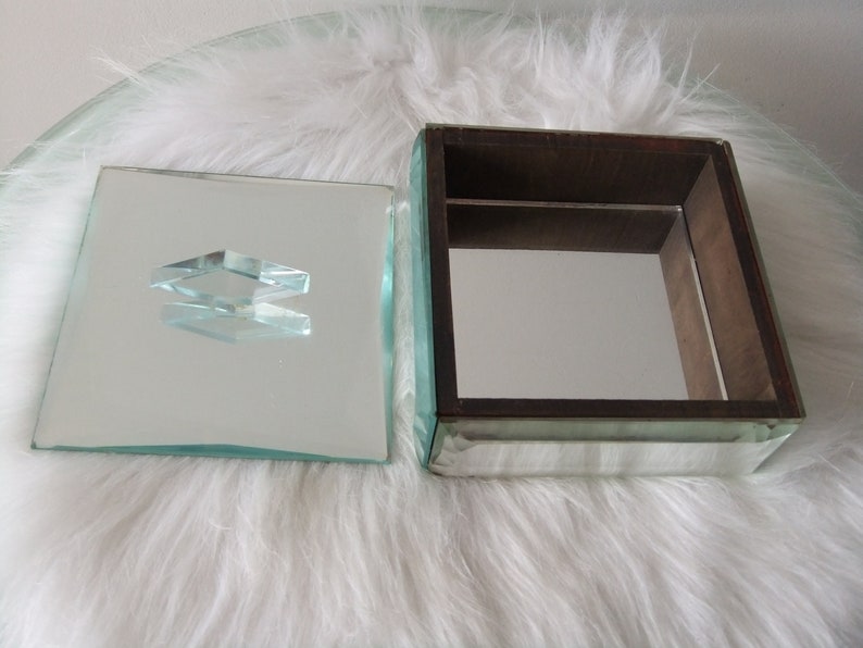 Vintage jewel box in mirror