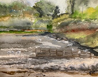 unframed original watercolour painting Storm over Ullswater unframed original watercolour painting Storm over Ullswater