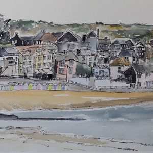 Lyme Regis Beachfront Fine Art Druck