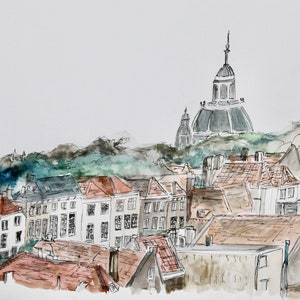Rooftops Middleburg-Fine Art Print