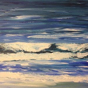 Seascape Sketch Looking Out from Aberporth Beach