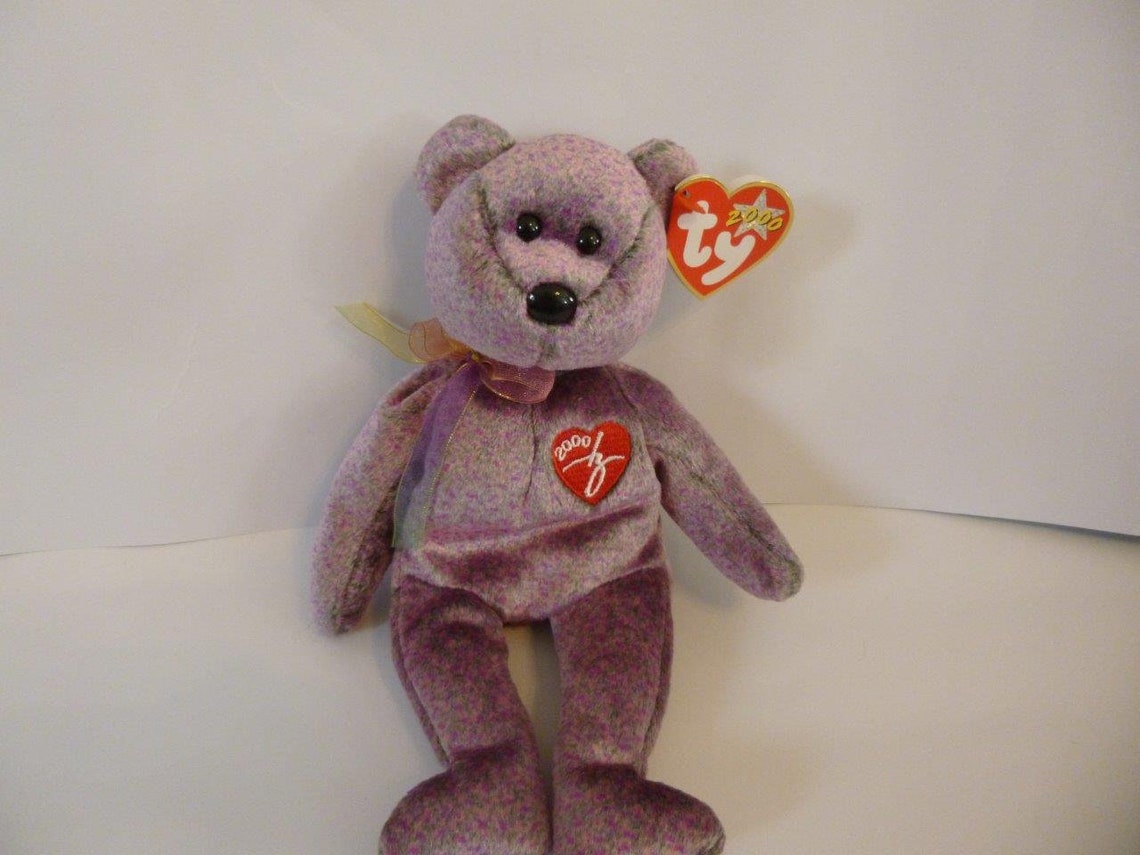Vintage RETIRED TY Beanie Baby 2000 Signature Bear 2000 MINT Condition