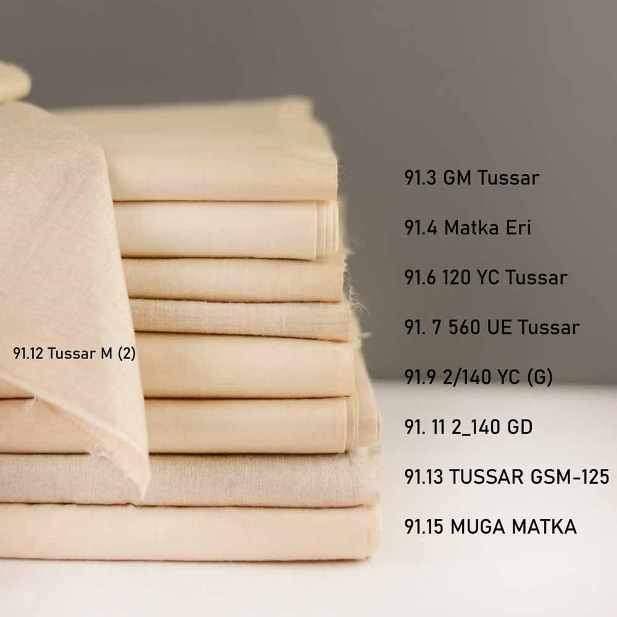 Tussar Silk Fabric in Natural Color Price / Meter 1.09 