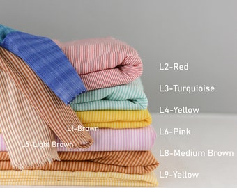 Cotton Stripe Fabric | Price / Meter (1.09 Yard)