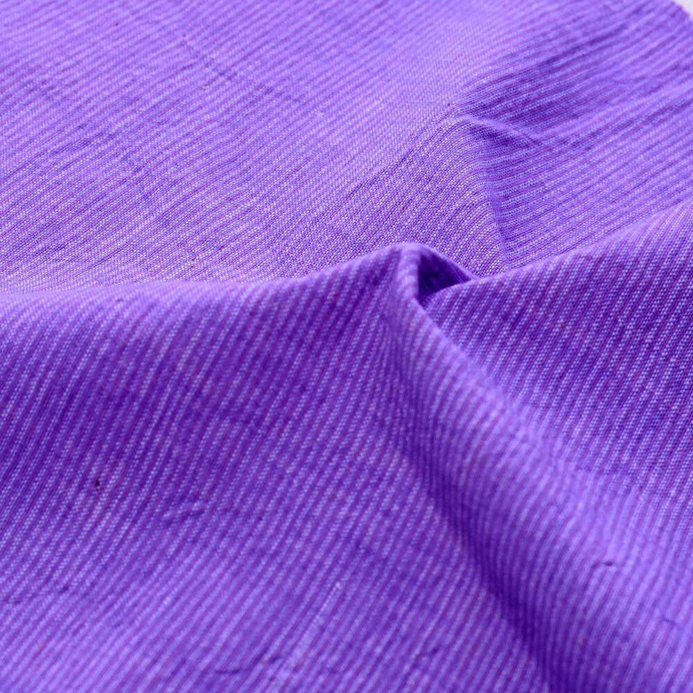 Buy Khadi Chambray pure Handspun Cotton Yarn Dyed Fabric SKU 68 GSM 160