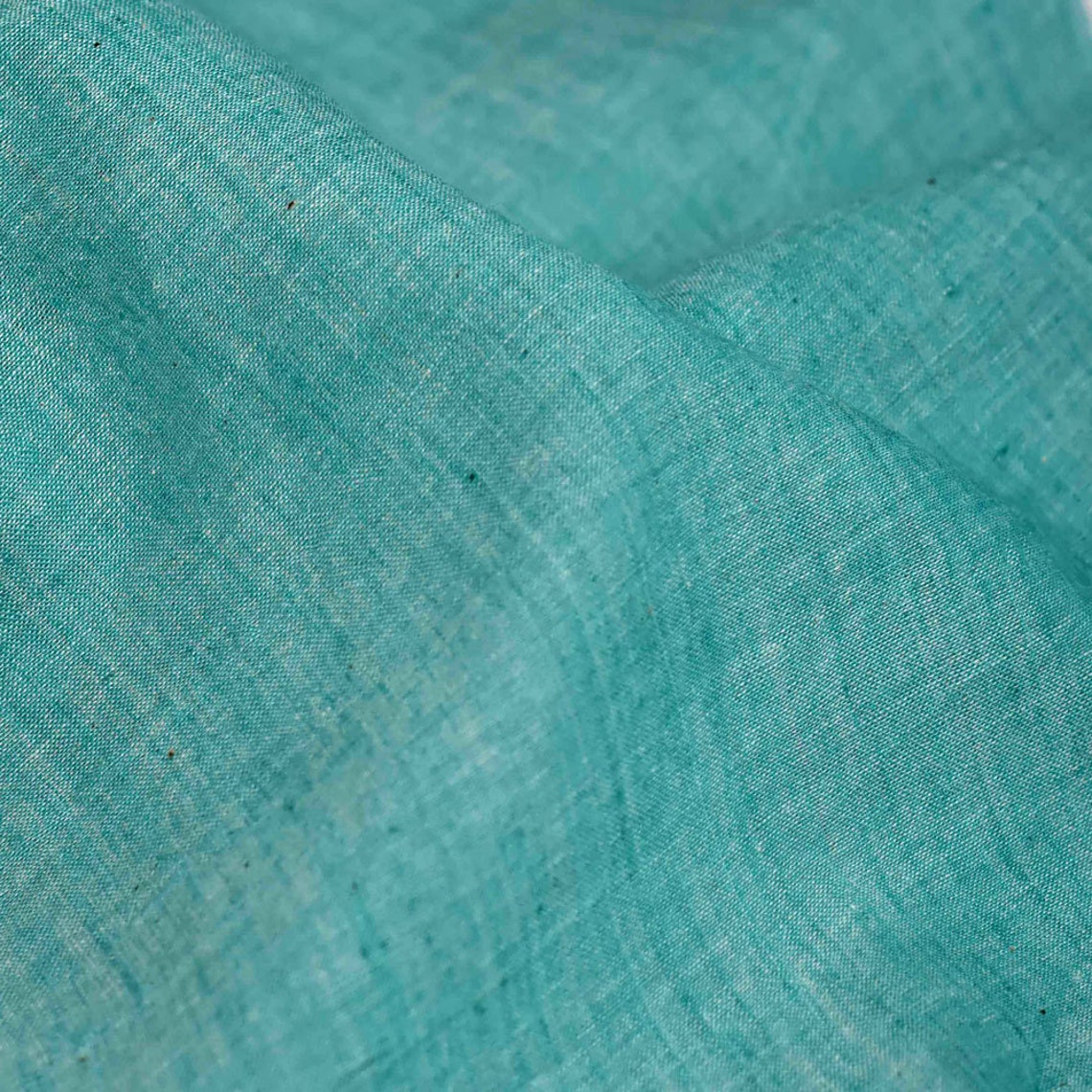Khadi Chambray pure Handspun Cotton Yarn Dyed Fabric SKU Etsy UK