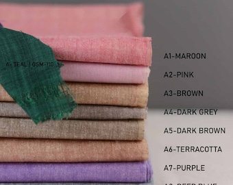 Yarn Dyed Matka Khadi (Handspun Cotton) Blend Fabric | Chambray & Stripe | Price / Meter (1.09 Yard)