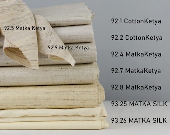 Handspun Ketya Tussar Silk Blend Fabric: Natural Handwoven Material