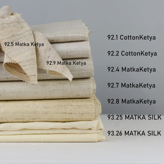 Handspun Ketya Tussar Silk Blend Fabric: Natural Handwoven Material