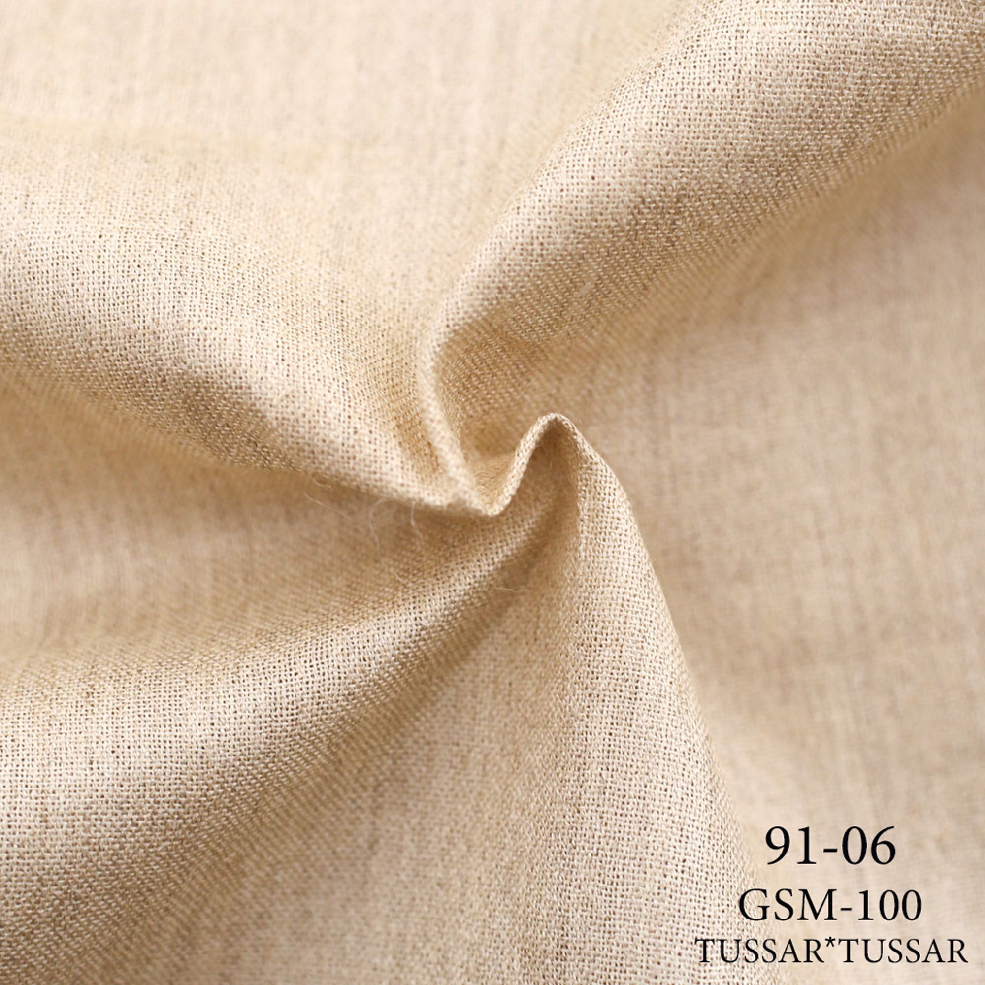 Tussar Silk Fabric in Natural Color Price / Meter 1.09 