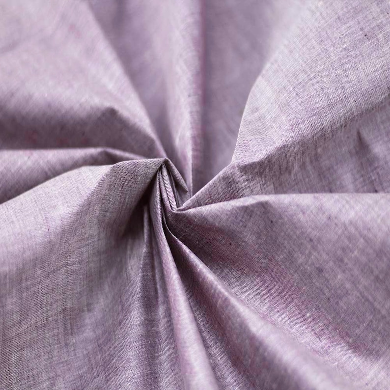 Khadi Chambray pure Handspun Cotton Yarn Dyed Fabric SKU Etsy UK