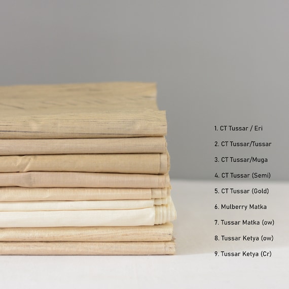 Hand Spun Tussar Silk Fabric: Natural Handwoven Material
