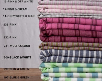 Cotton Stripe Fabric - Yarn Dyed | Price / Meter (1.09 Yard)