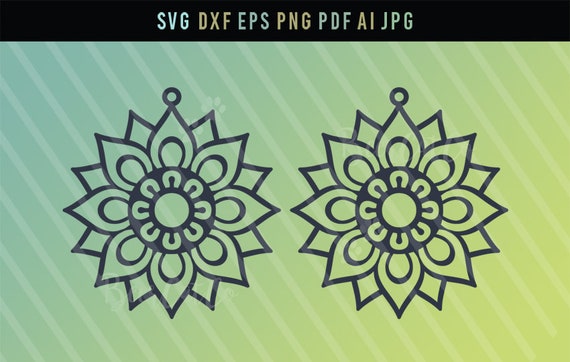 Download Mandala Earrings Mandala Flower Svg Flower Svg Mandala Etsy PSD Mockup Templates