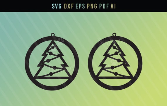 Download Free Christmas Tree Earrings Diy Christmas Tree Jewelry Cool Etsy SVG DXF Cut File